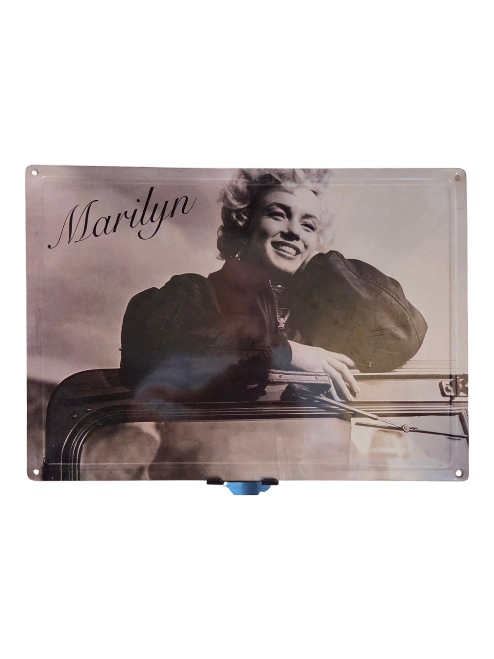 Marilyn Vintage-Style Black & White Metal Wall Art 12" x   17"